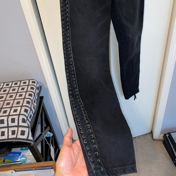 Current/Elliott vintage Black Studded Skinny Jeans - Picture 6 of 10